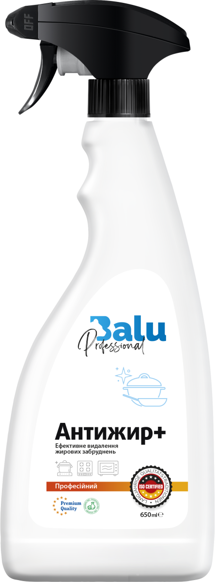 Професійний засіб для видалення жиру BALU® Антижир плюс, пл. 650 мл з розпилювачем